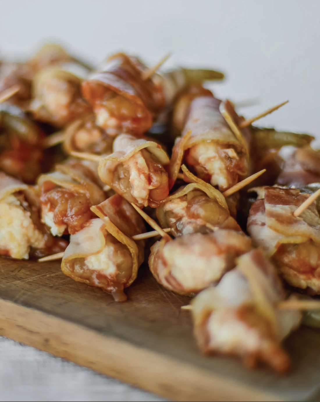 Bacon-Wrapped Shrimp with Blackberry Bourbon BBQ Sauce