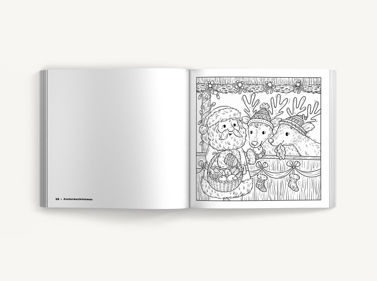 Color Me Christmas (for Kids!): 30 Festive Coloring Pages (Festive Coloring Book For Kids Ages 3-9)