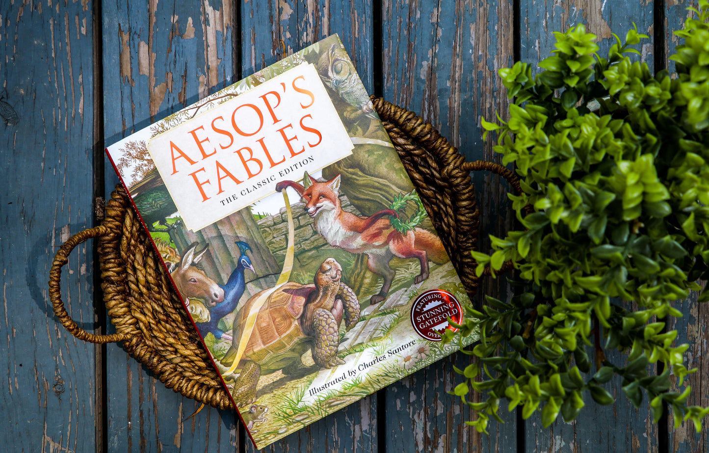 Aesop's Fables Hardcover: The Classic Edition by acclaimed illustrator, Charles Santore (Bedtime Stories With Moral Lessons)